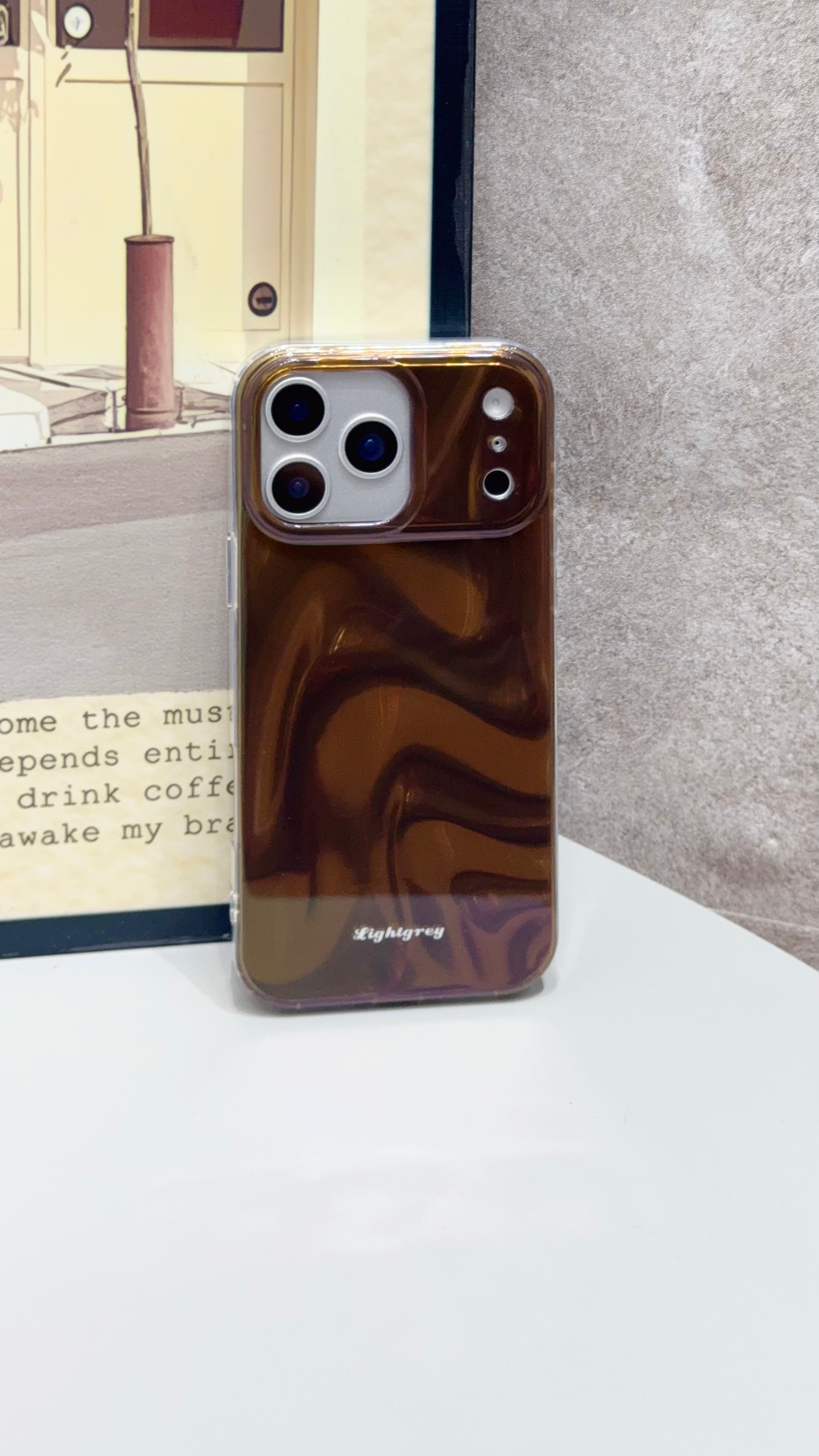 Brown Shiny wave iPhone Case