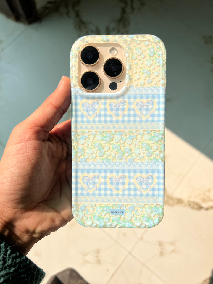 Pastel Bow & Floral Aesthetic iPhone Case With Charm Strap