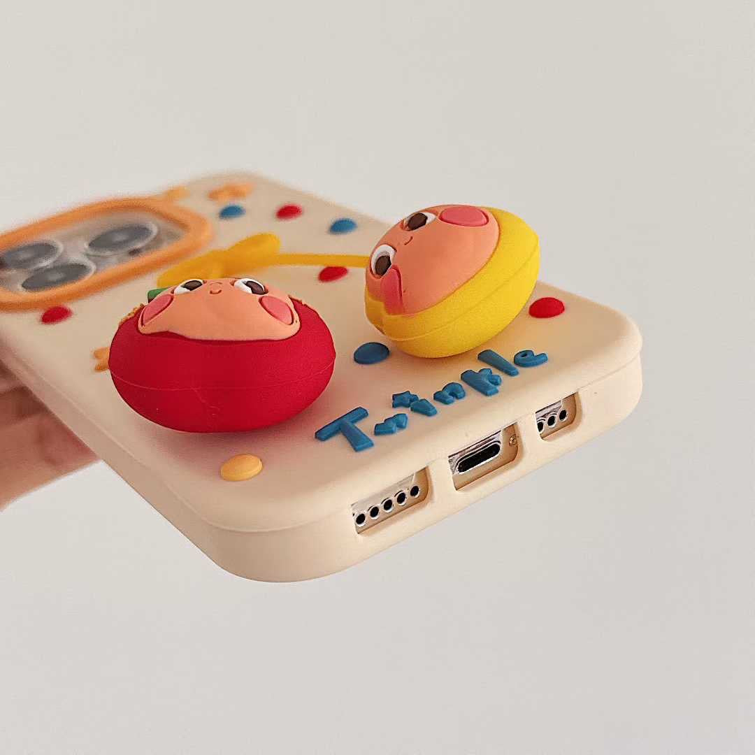 Cute 3D Cartoon Fruit Phone Case – Soft Silicone Cover