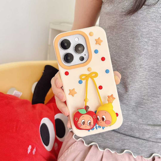 Cute 3D Cartoon Fruit Phone Case – Soft Silicone Cover