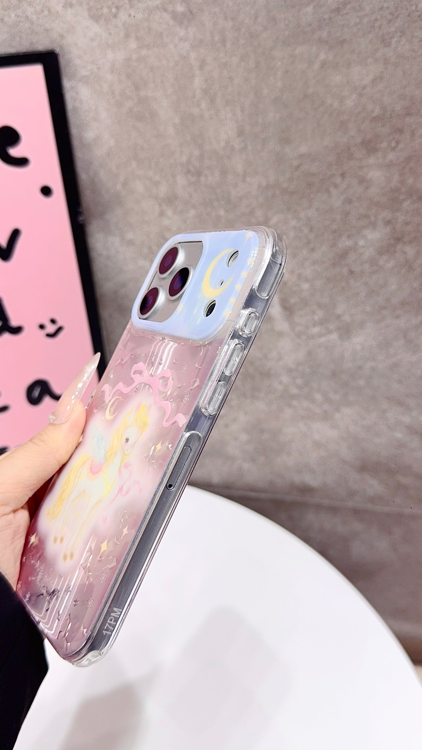 Cute Unicorn iPhone Case with Soft Charm – Clear Protective Cover