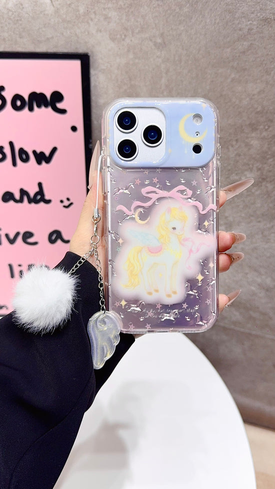 Cute Unicorn iPhone Case with Soft Charm – Clear Protective Cover