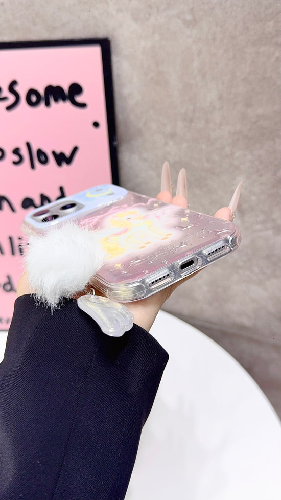 Cute Unicorn iPhone Case with Soft Charm – Clear Protective Cover