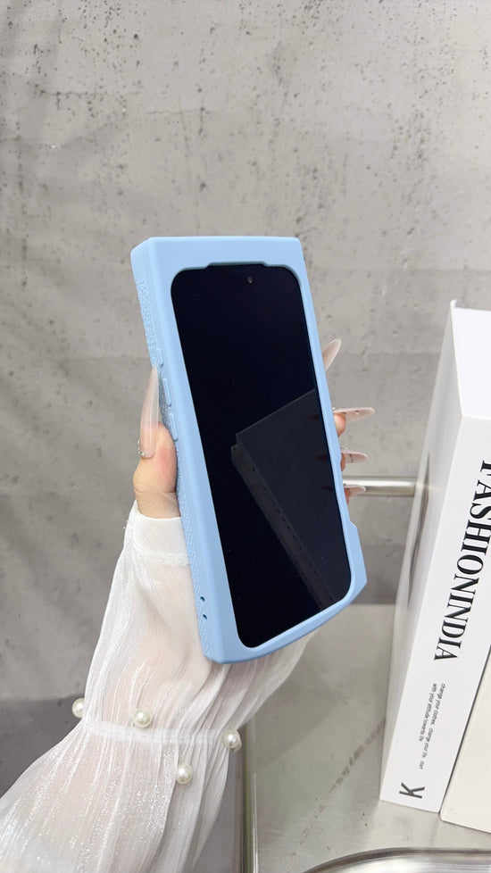 Trendy Blue Pants-Style Phone Case with Cute Drawstring Design