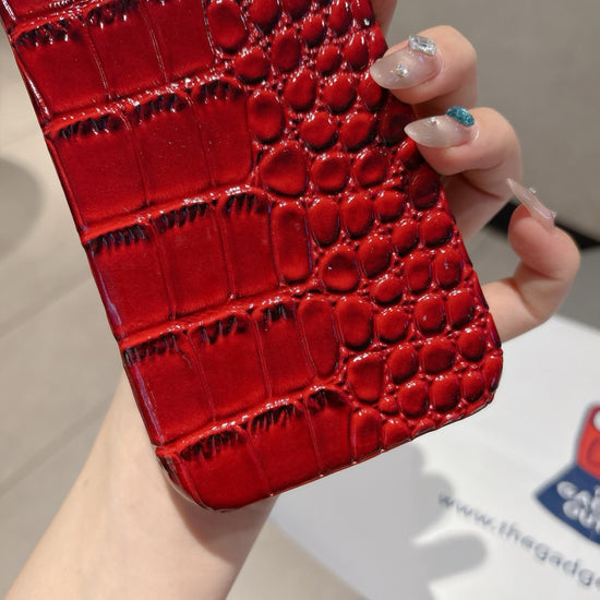 Ruby Croc iPhone Case – Striking Red Texture with Luxury Appeal