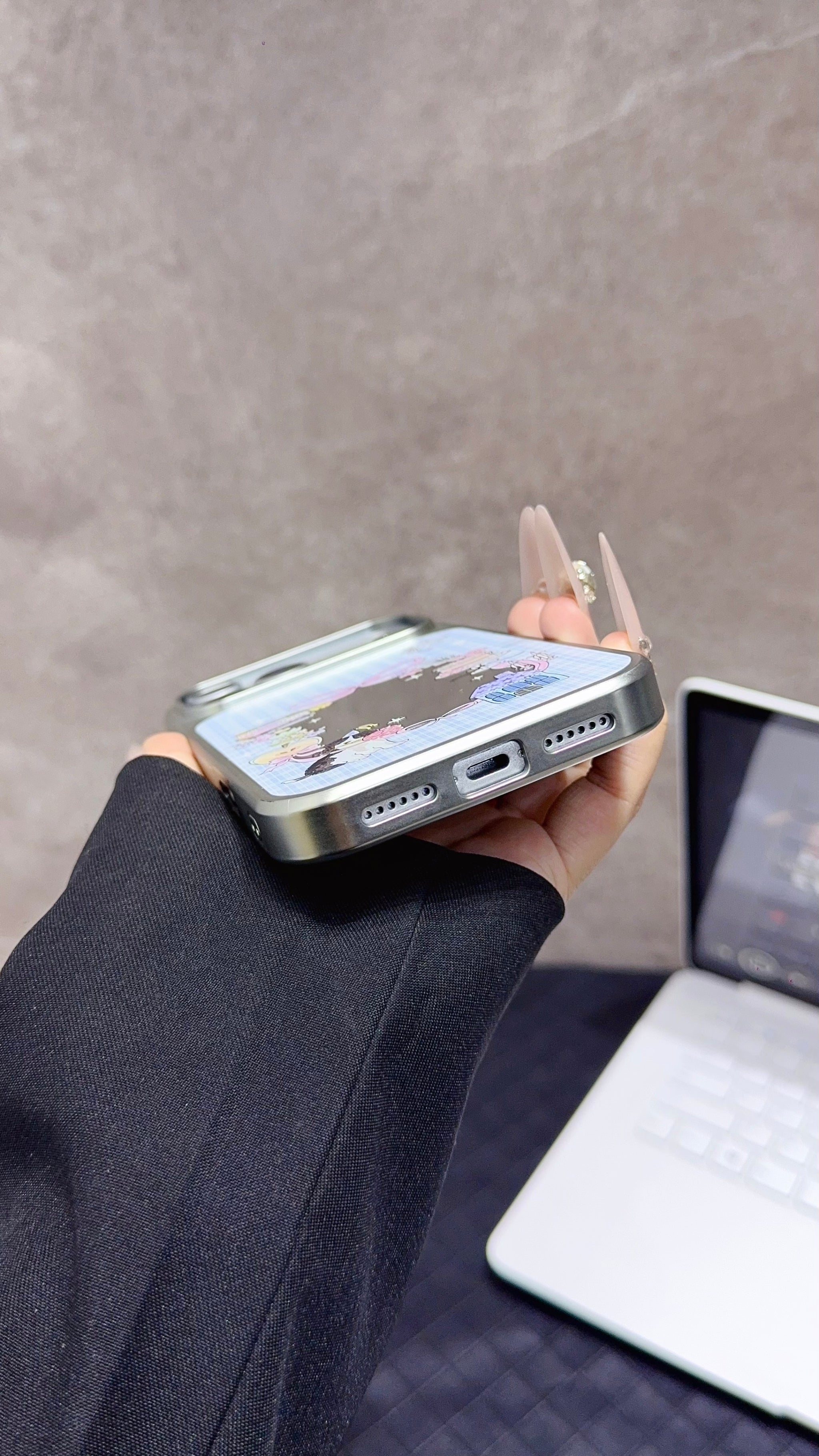 Cute Animal Phone Case With Flowers And Ribbons