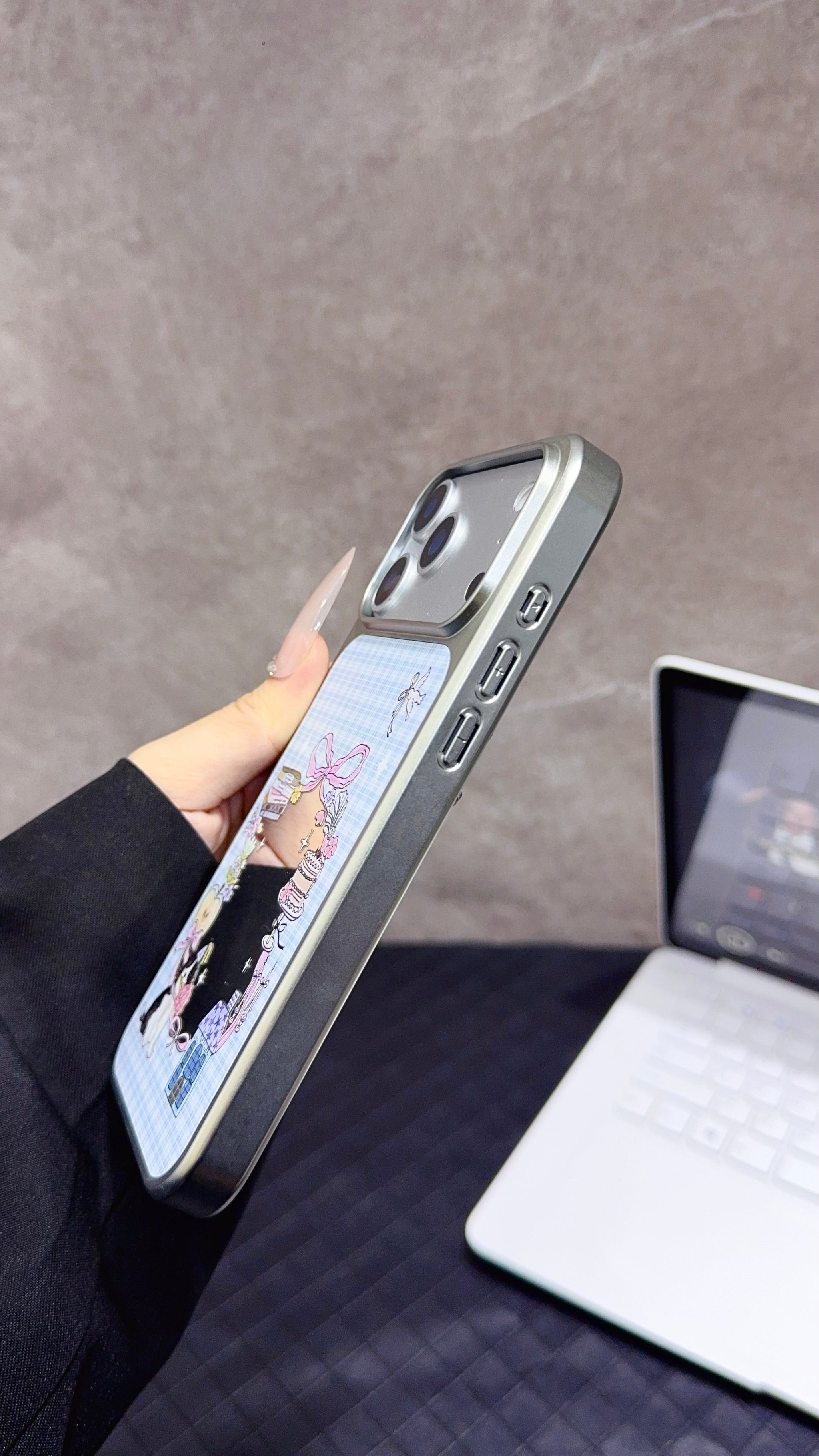 Cute Animal Phone Case With Flowers And Ribbons