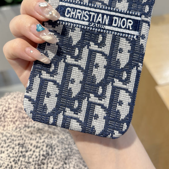 Heritage Blue Fabric iPhone Case – Signature Woven Design with Premium Feel