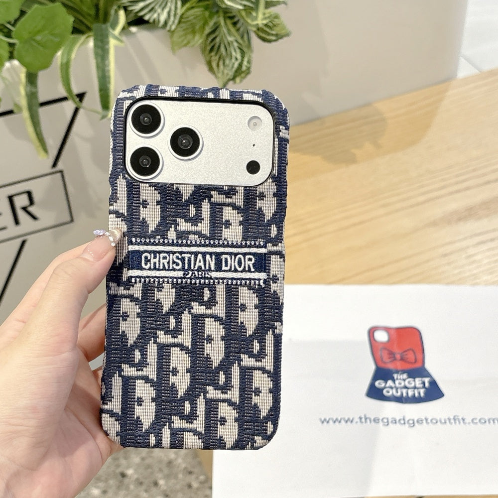 Heritage Blue Fabric iPhone Case – Signature Woven Design with Premium Feel