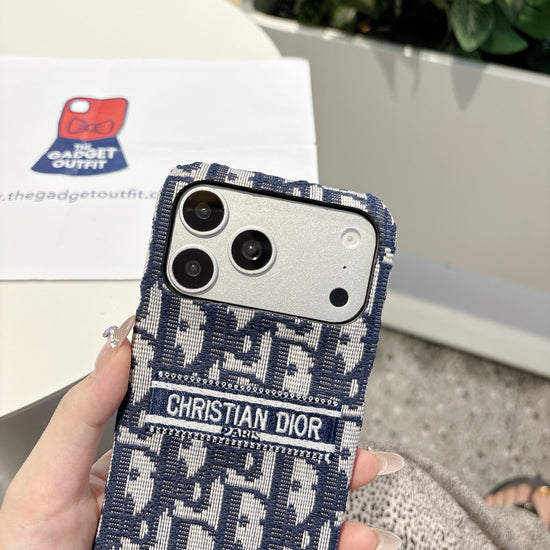 Heritage Blue Fabric iPhone Case – Signature Woven Design with Premium Feel