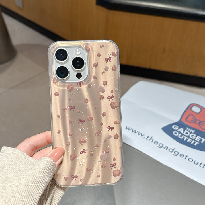 Blush Bow & Heart Clear iPhone Case – Chic, Cute & Everyday Shine