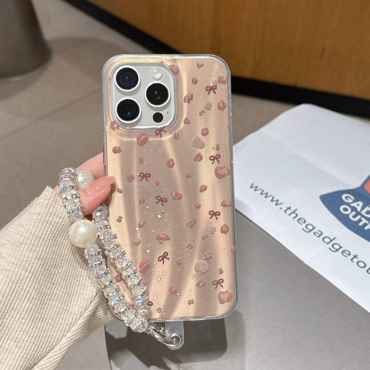 Blush Bow & Heart Clear iPhone Case – Chic, Cute & Everyday Shine