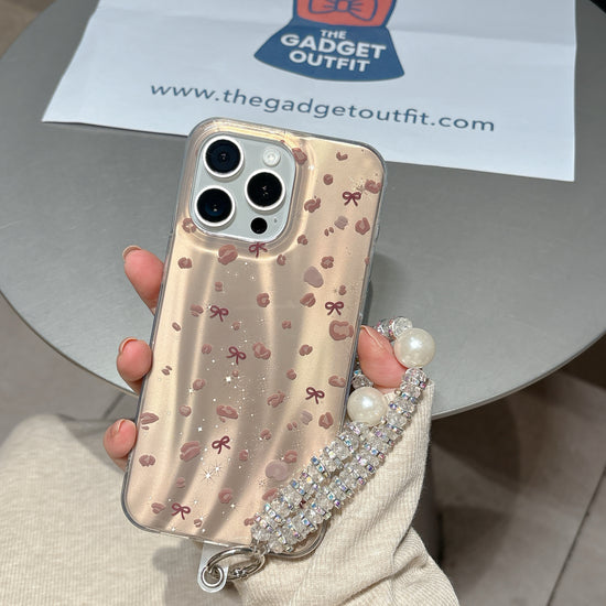 Blush Bow & Heart Clear iPhone Case – Chic, Cute & Everyday Shine