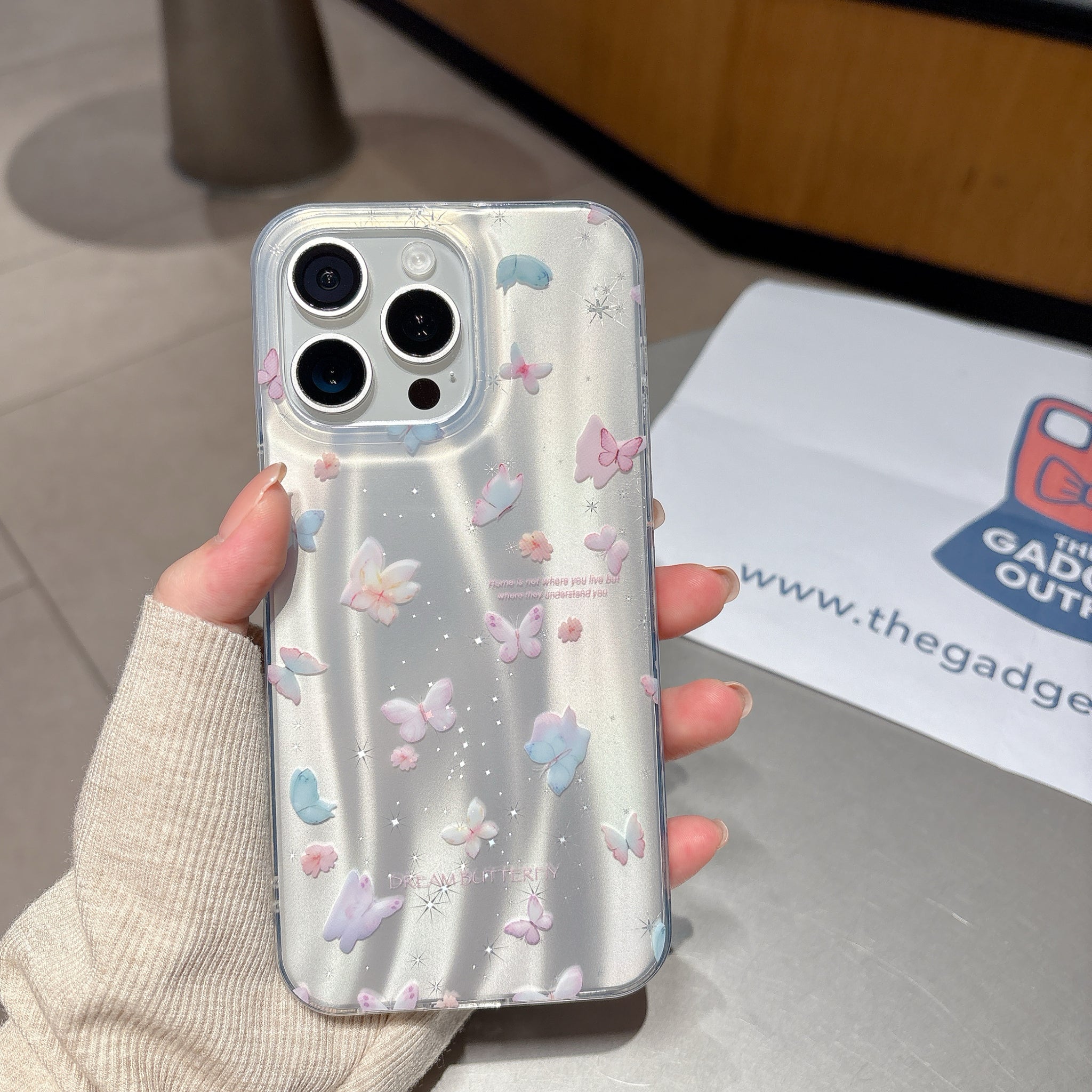 Dreamy Pastel Butterfly Clear Case – Cute, Light & Stylish Everyday Cover