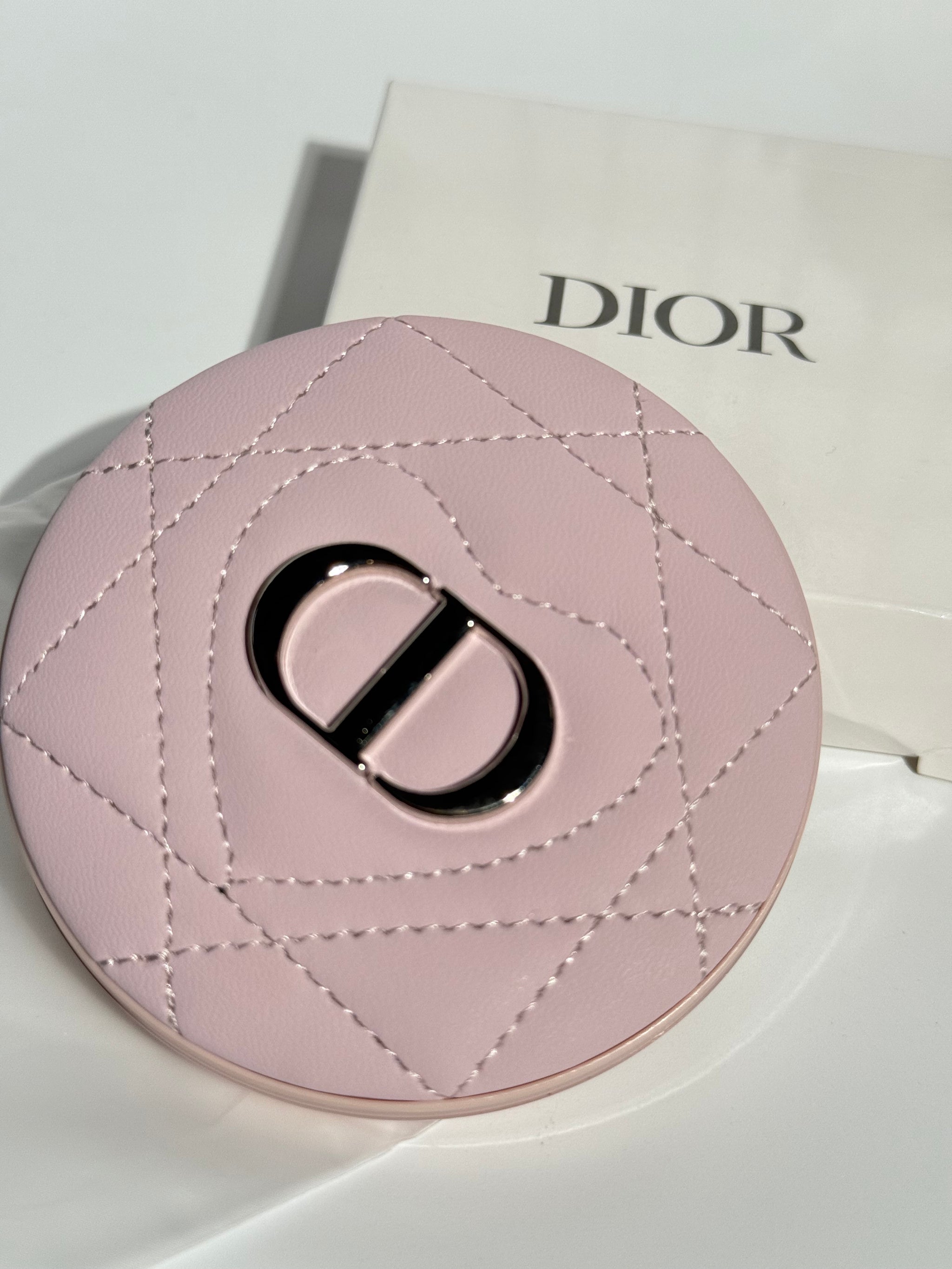 Pink Quilted Compact Mirror – Cute & Stylish Pocket Makeup Mirror