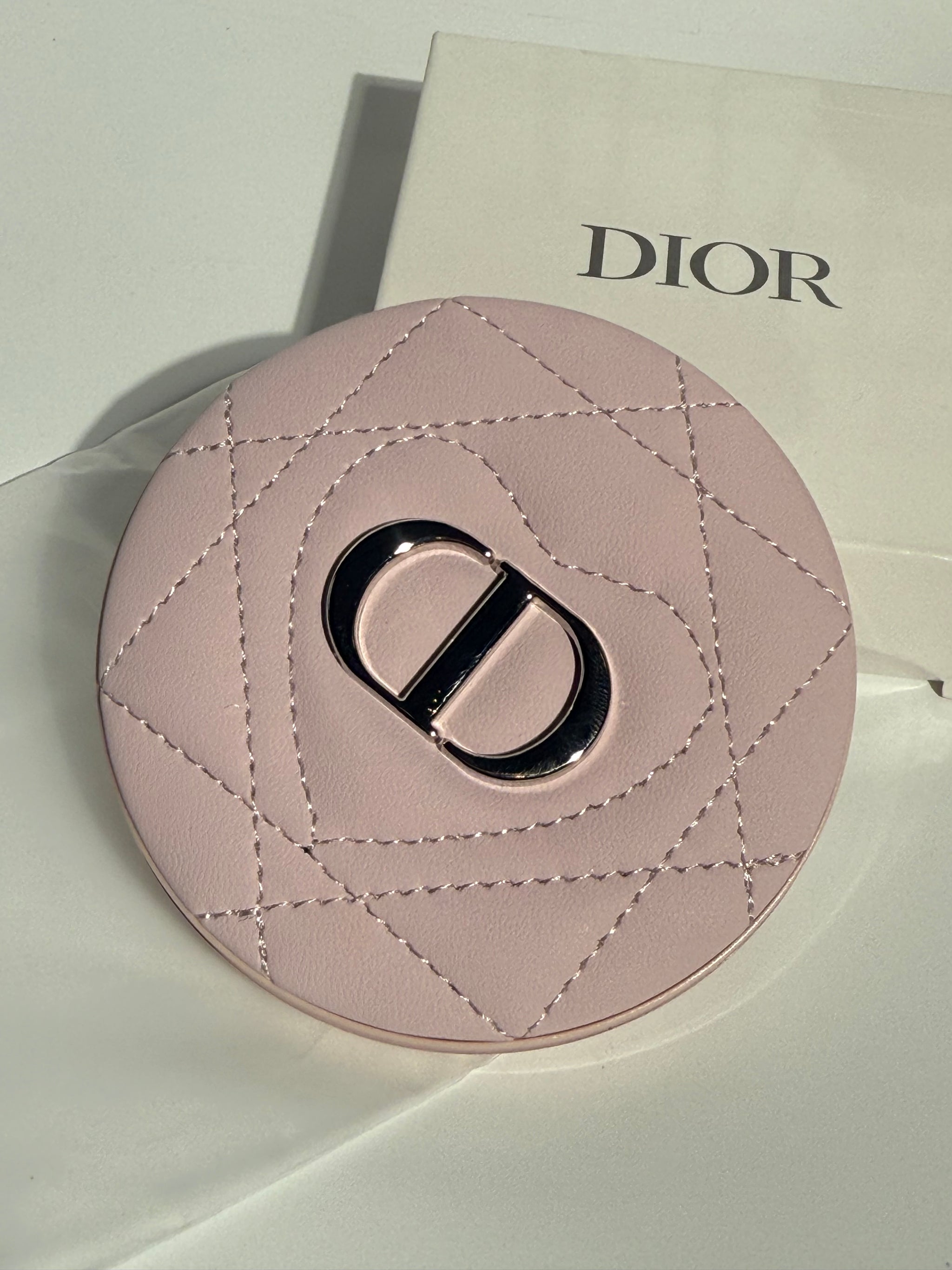 Pink Quilted Compact Mirror – Cute & Stylish Pocket Makeup Mirror