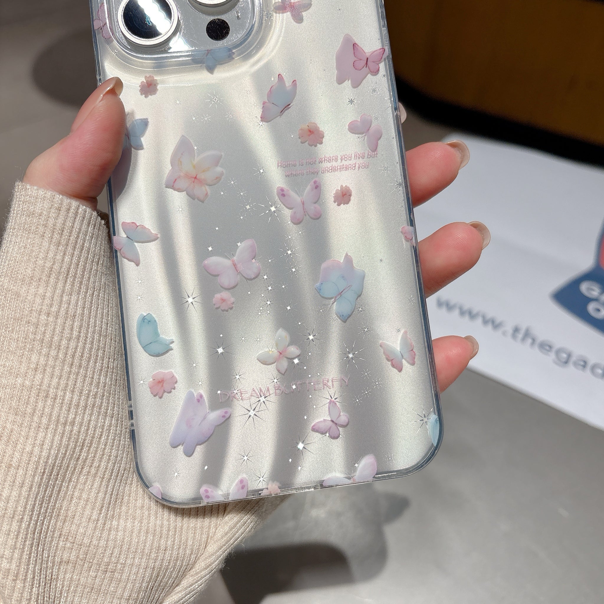 Dreamy Pastel Butterfly Clear Case – Cute, Light & Stylish Everyday Cover