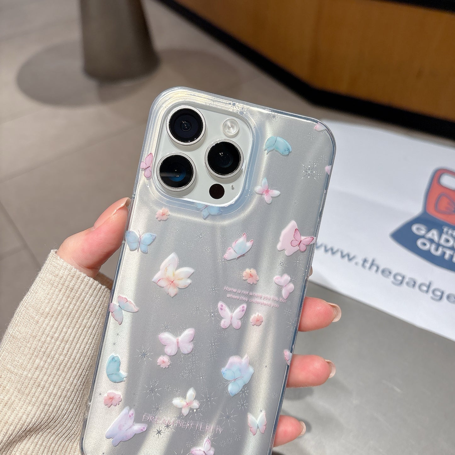 Dreamy Pastel Butterfly Clear Case – Cute, Light & Stylish Everyday Cover