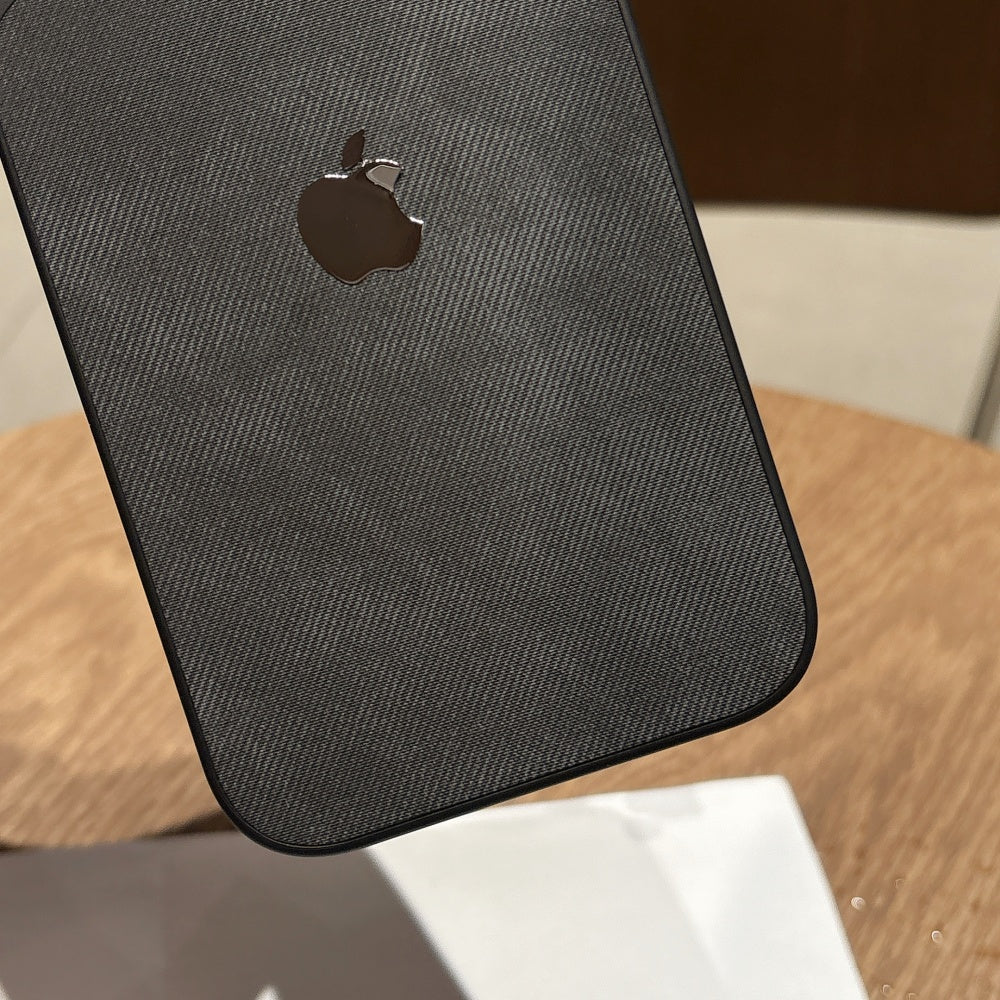Midnight Carbon Shield iPhone Case – Sleek Black Cover with Modern Camera Frame Design