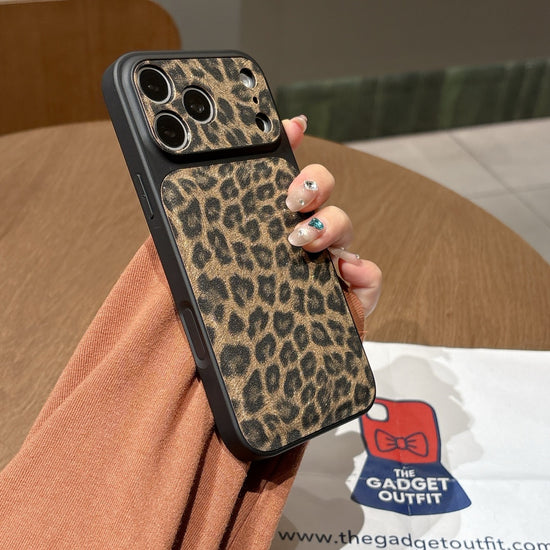Wild Luxe Glitter Leopard iPhone Case with Black Wrist Strap – Bold Fashion Edition