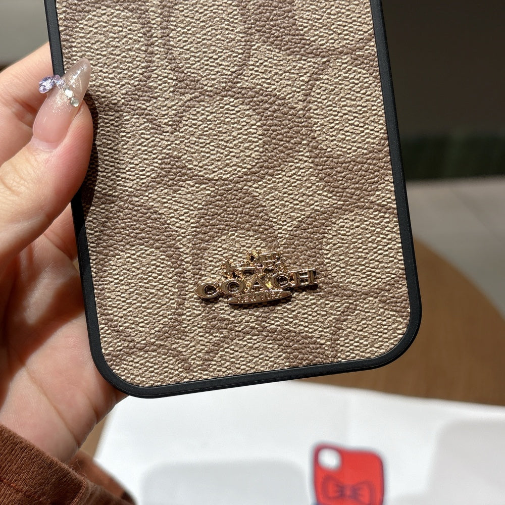 Sand Beige Monogram iPhone Case – Elegant Pattern with Premium Finish
