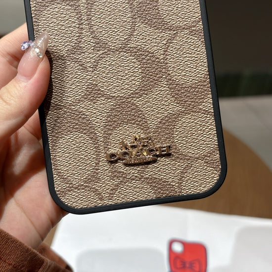 Sand Beige Monogram iPhone Case – Elegant Pattern with Premium Finish