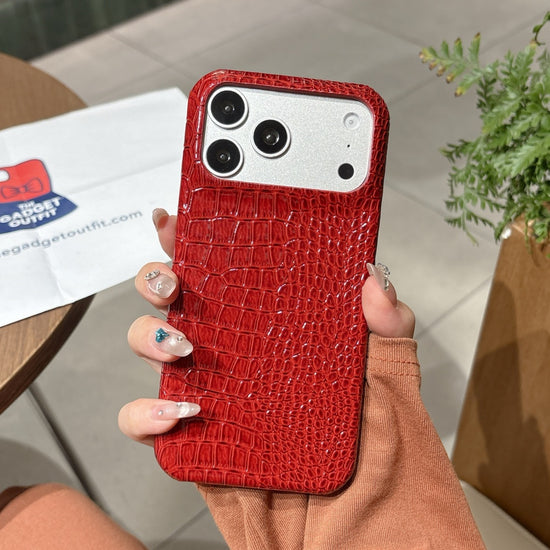 Luxe Crimson Texture iPhone Case – Bold Everyday Style
