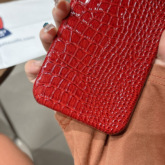 Luxe Crimson Texture iPhone Case – Bold Everyday Style