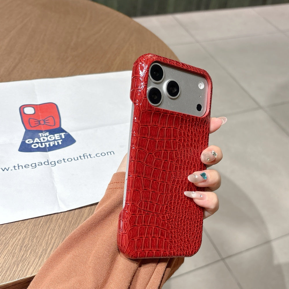 Luxe Crimson Texture iPhone Case – Bold Everyday Style