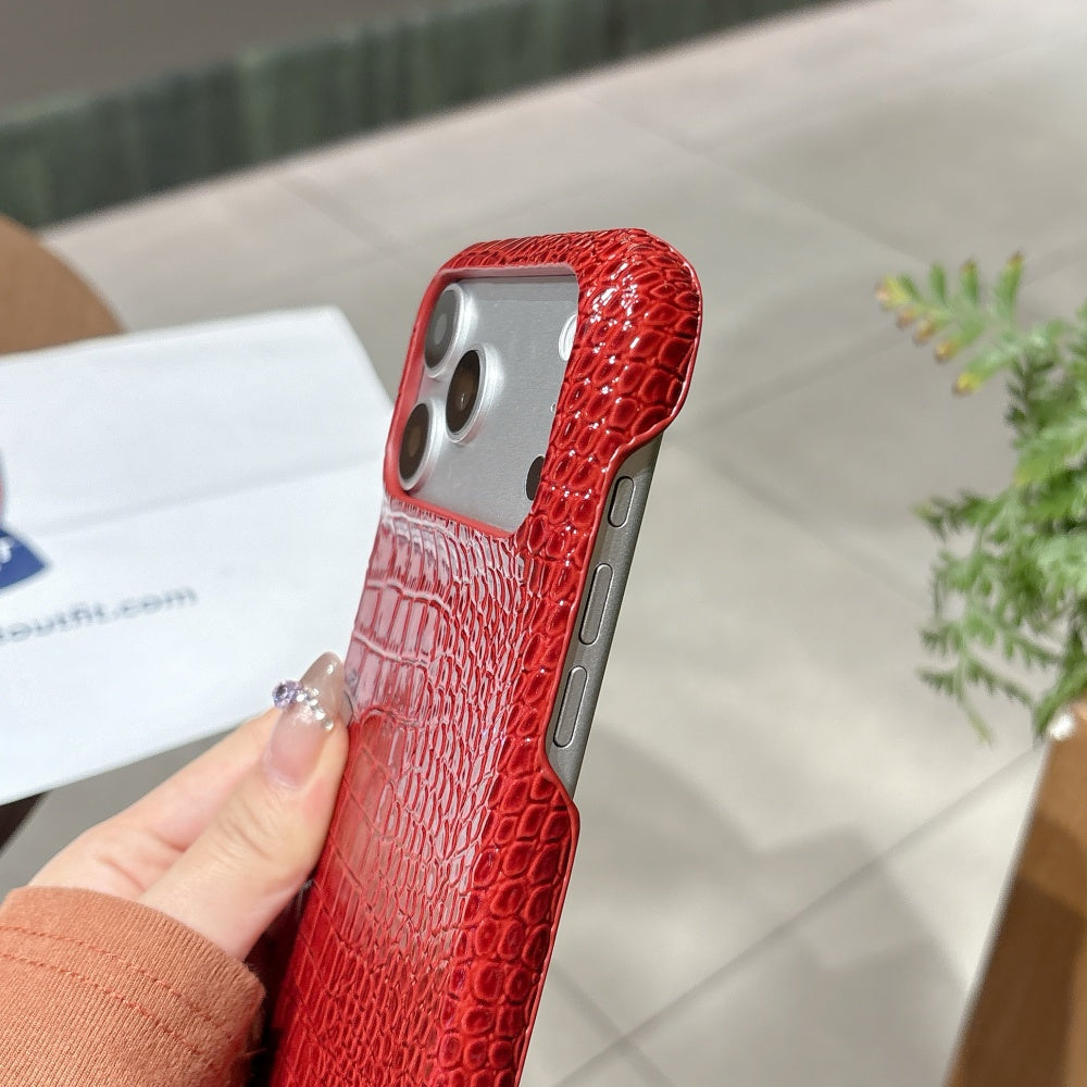 Luxe Crimson Texture iPhone Case – Bold Everyday Style