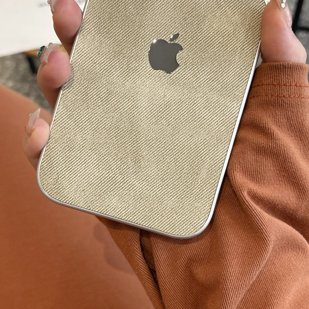 Ivory Linen iPhone Case – Clean Minimal Design with Premium Finish