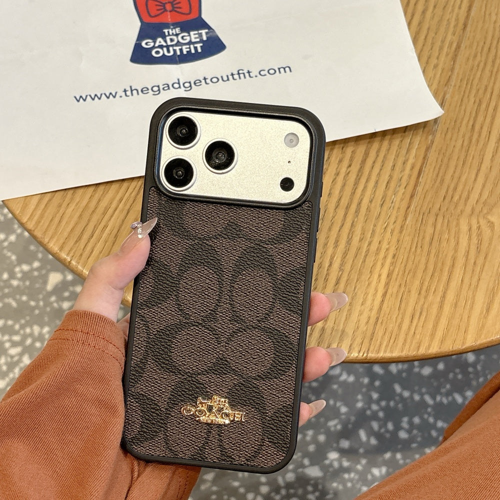Classic Monogram Brown iPhone Case – Luxury Pattern with Timeless Style