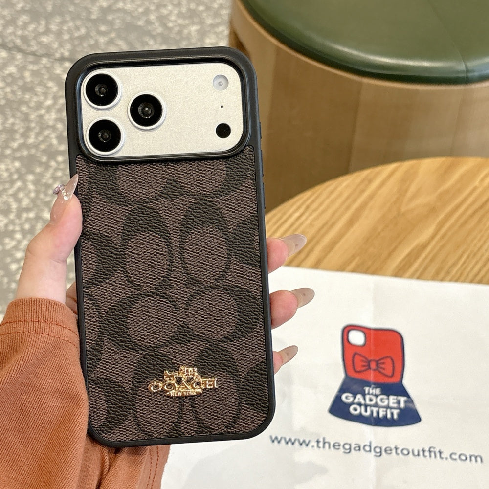 Classic Monogram Brown iPhone Case – Luxury Pattern with Timeless Style