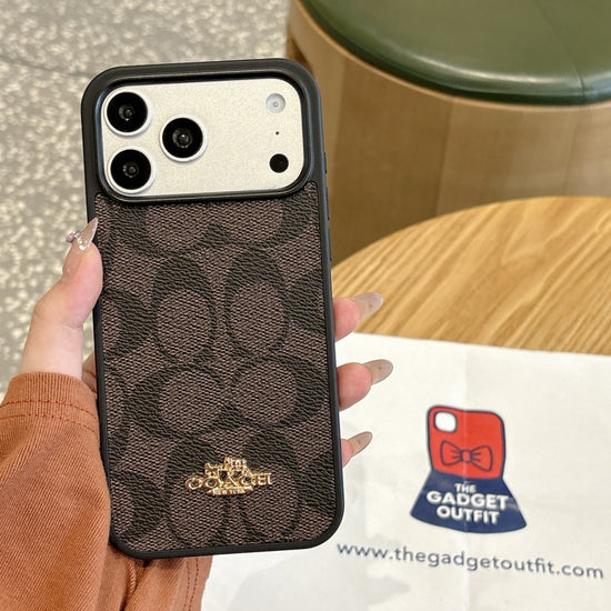 Classic Monogram Brown iPhone Case – Luxury Pattern with Timeless Style
