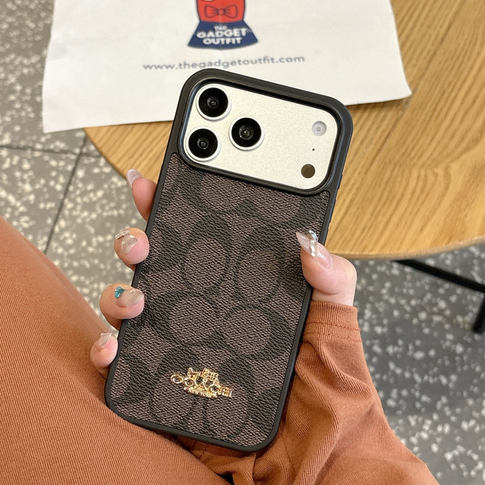 Classic Monogram Brown iPhone Case – Luxury Pattern with Timeless Style