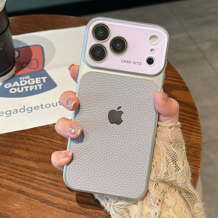 Soft Grey iPhone Case with Pastel Camera Frame and Clean Minimal Finish