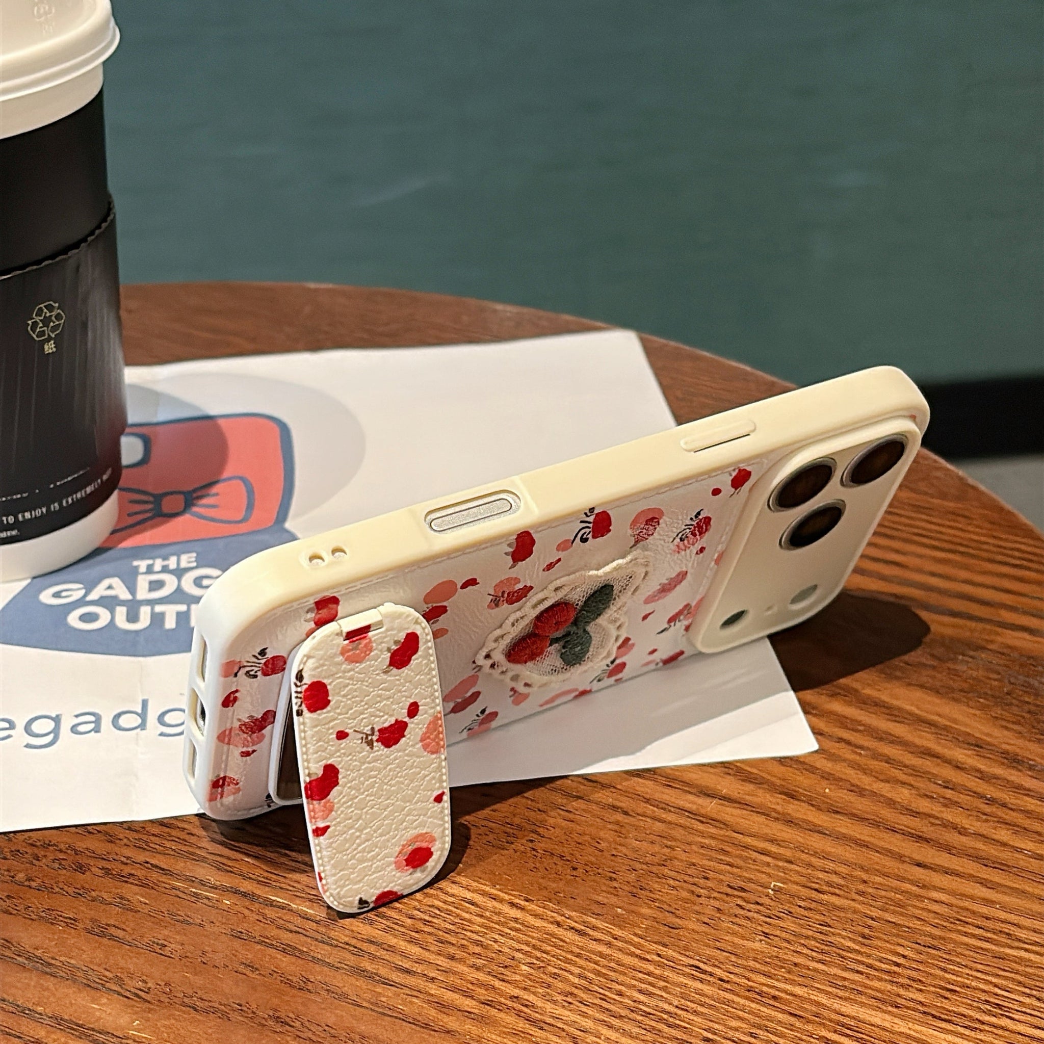 Cute Cherry Phone Case with Stand – Stylish Protective iPhone Cover