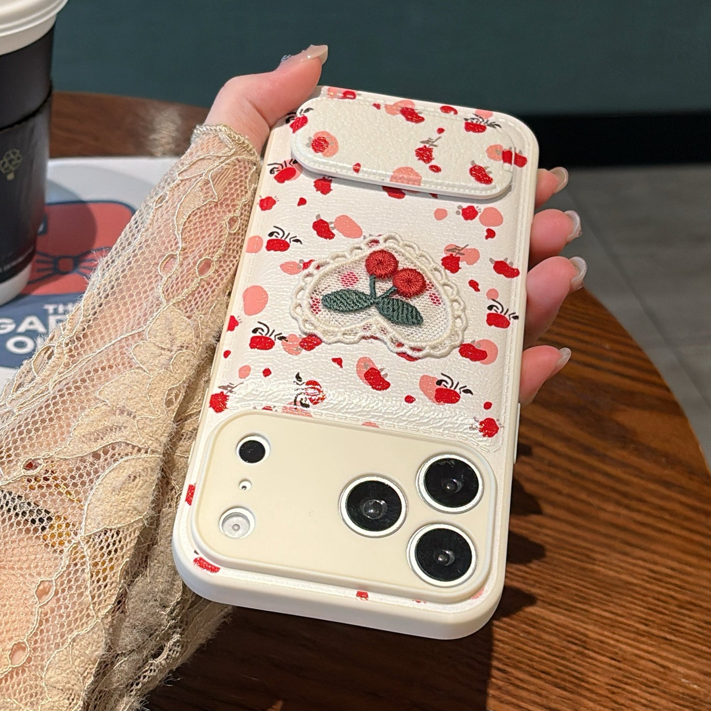 Cute Cherry Phone Case with Stand – Stylish Protective iPhone Cover