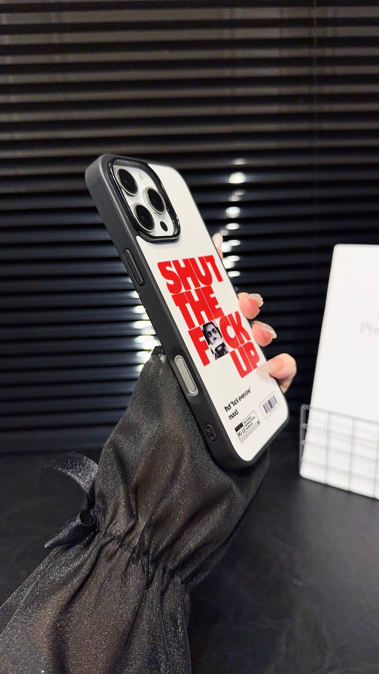 Bold “Shut The F*ck Up” Graphic iPhone Case – Trendy Minimalist Protective Cover