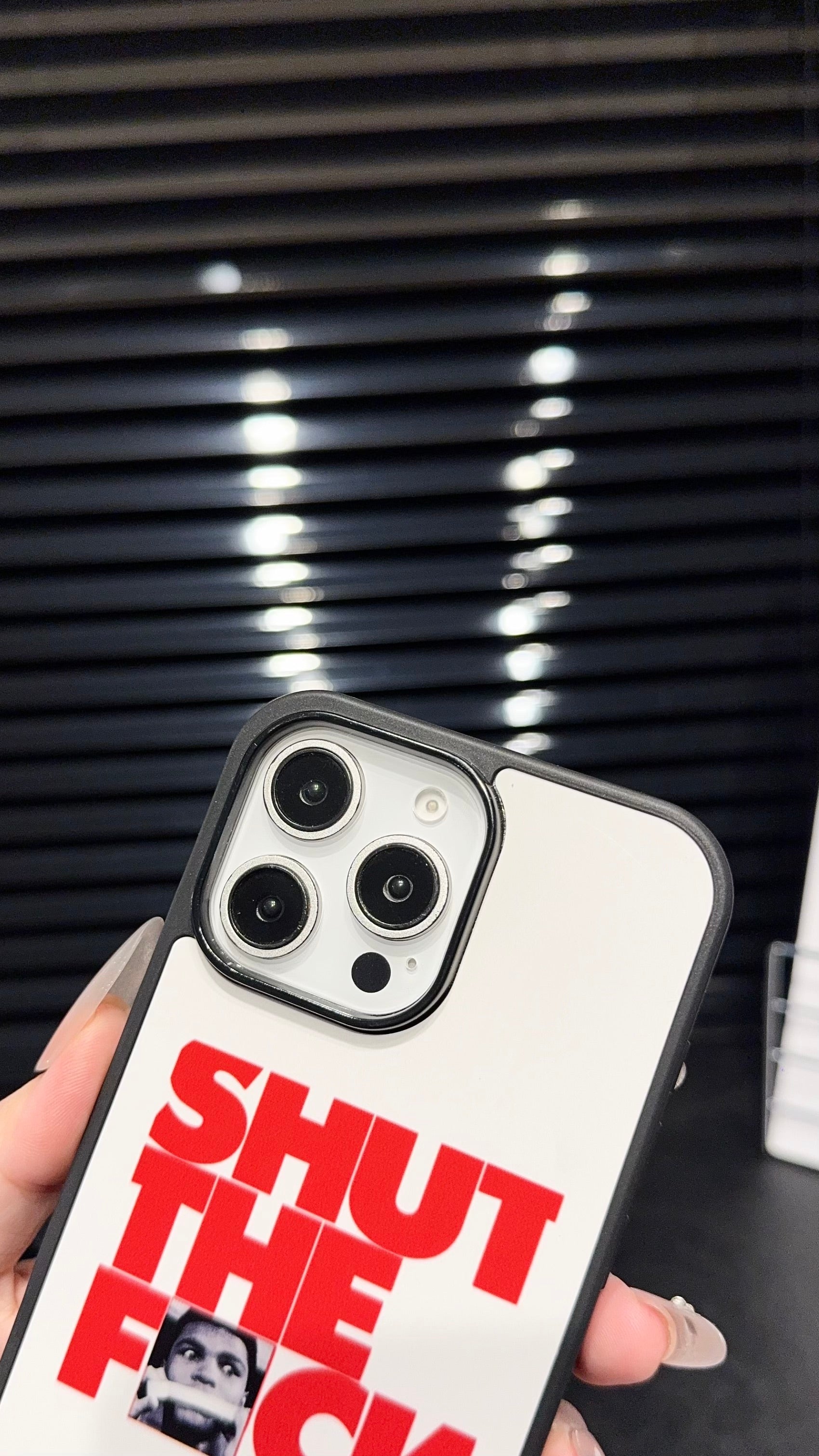 Bold “Shut The F*ck Up” Graphic iPhone Case – Trendy Minimalist Protective Cover