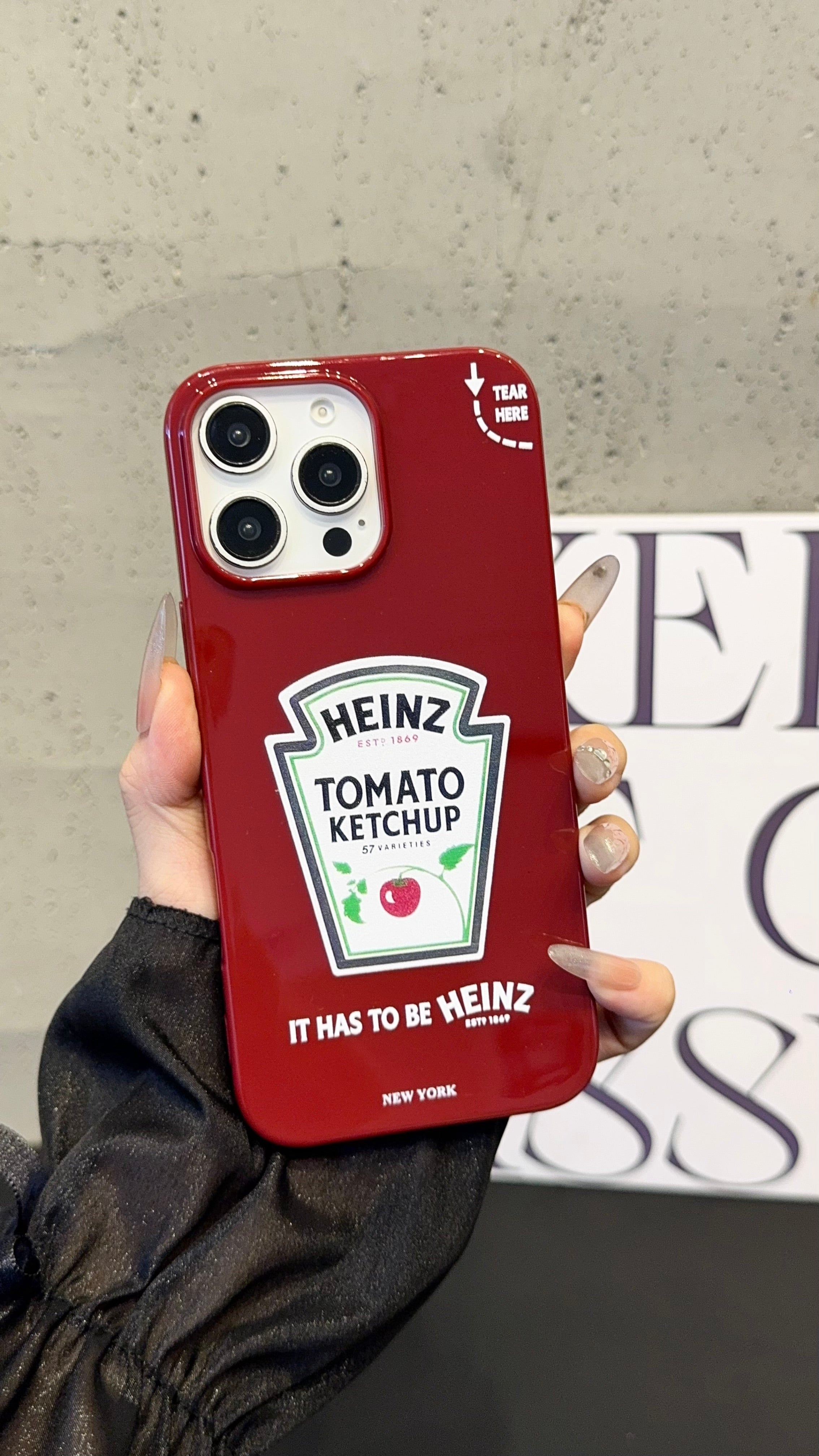 Red Glossy Ketchup Bottle iPhone Case – Fun & Trendy Food-Inspired Protective Cover