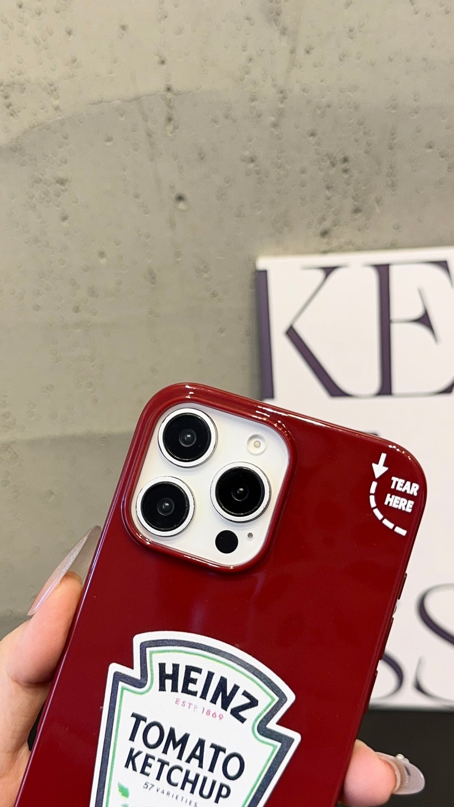 Red Glossy Ketchup Bottle iPhone Case – Fun & Trendy Food-Inspired Protective Cover