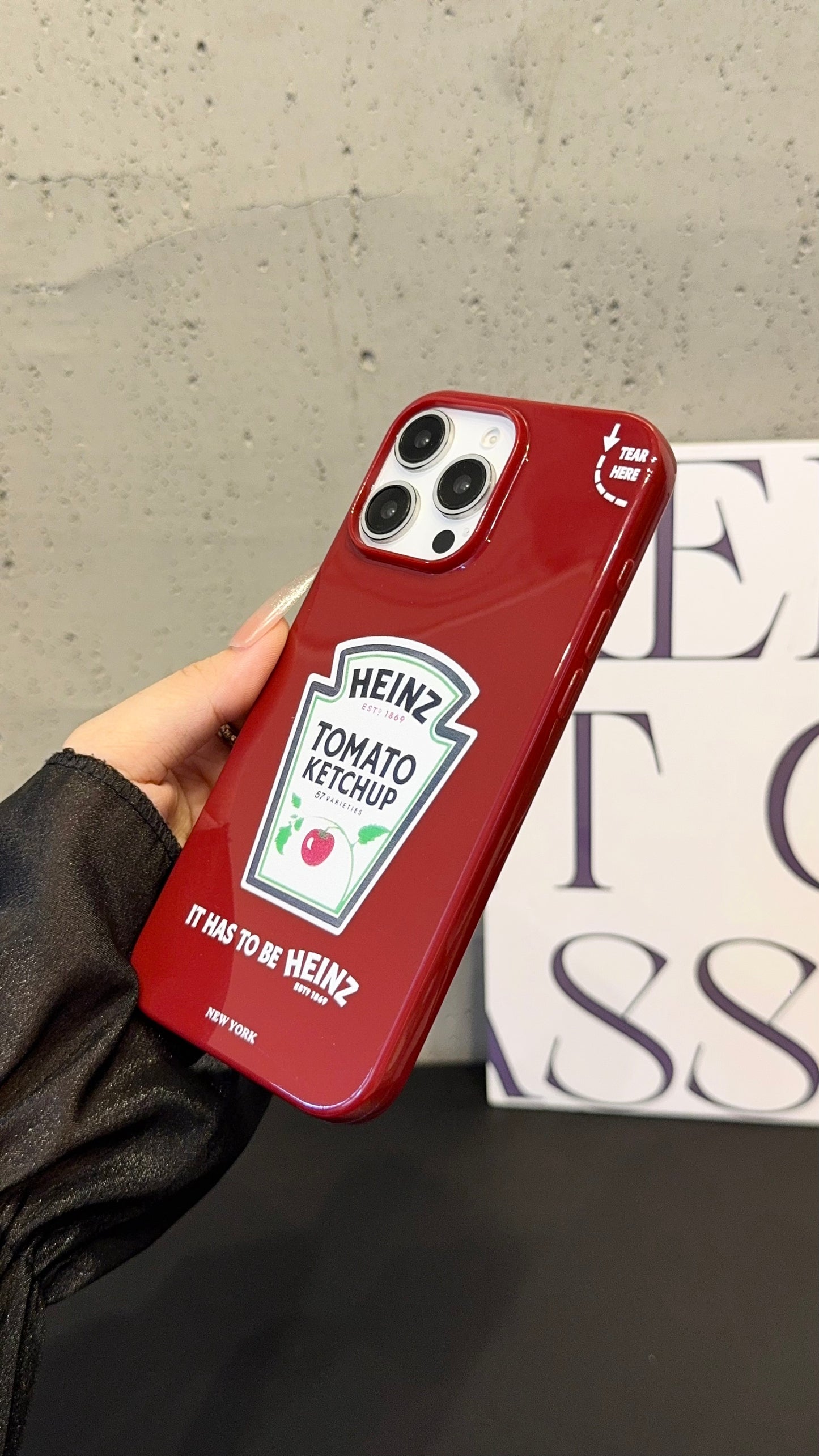Red Glossy Ketchup Bottle iPhone Case – Fun & Trendy Food-Inspired Protective Cover