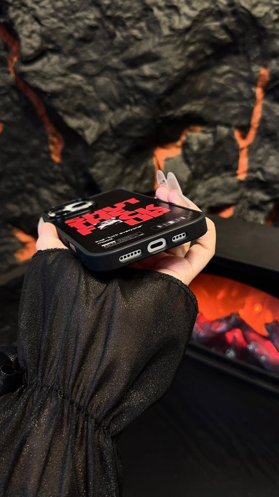 “Shut The F*ck Up” Bold Black iPhone Case – Attitude Graphic Protective Cover