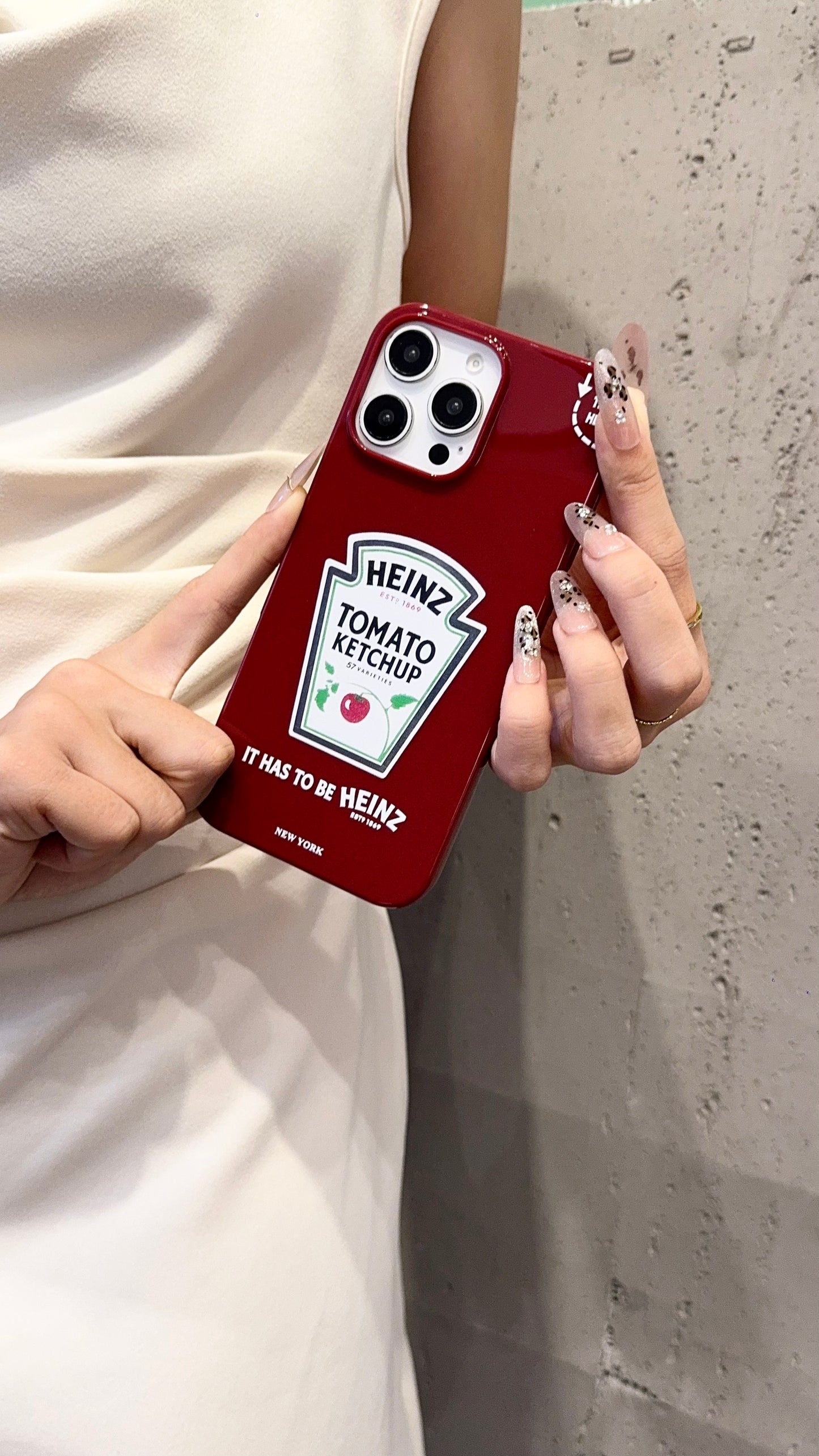 Red Glossy Ketchup Bottle iPhone Case – Fun & Trendy Food-Inspired Protective Cover