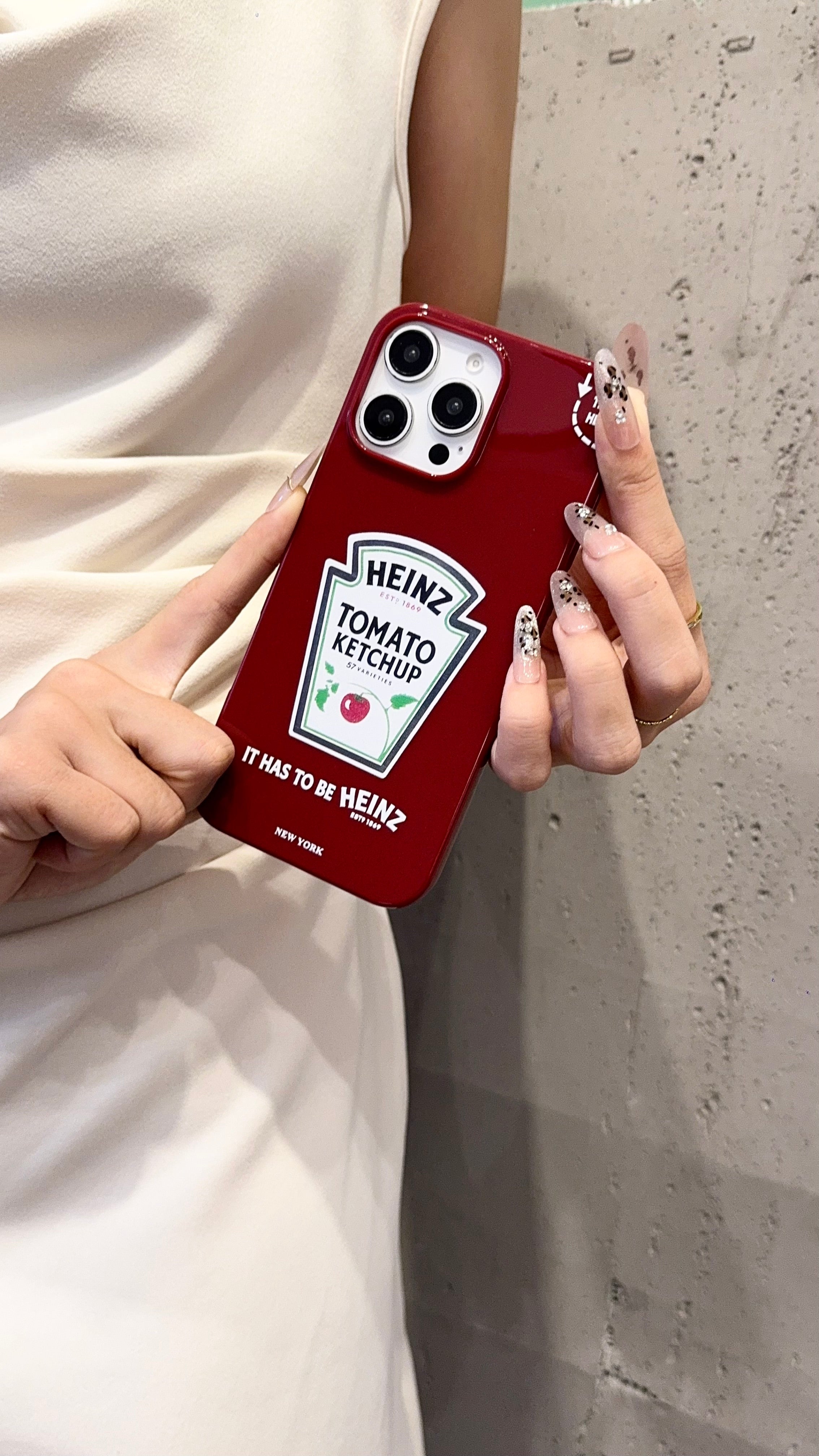 Red Glossy Ketchup Bottle iPhone Case – Fun & Trendy Food-Inspired Protective Cover