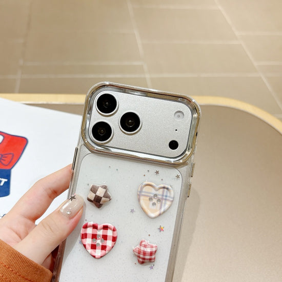 Candy Heart Glow iPhone Case – Dreamy Clear Aesthetic Cover