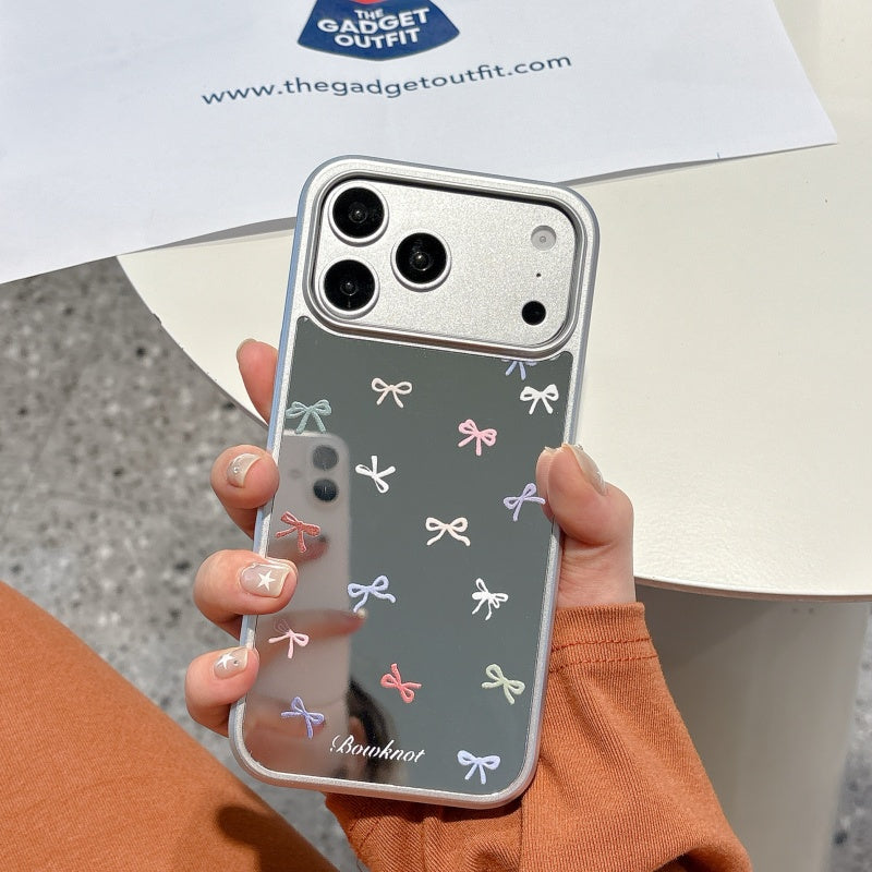 Pastel Ribbon Mirror iPhone Case | Cute Girly Aesthetic Cover