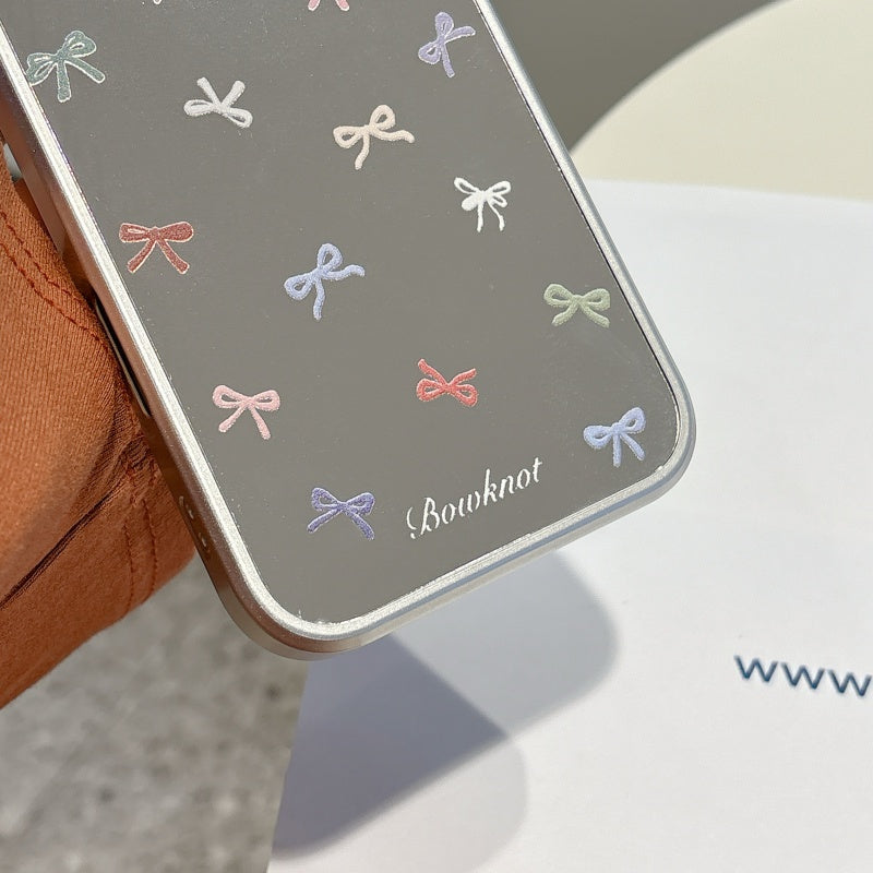 Pastel Ribbon Mirror iPhone Case | Cute Girly Aesthetic Cover