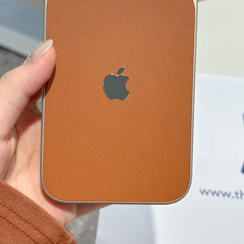 Luxury Brown Leather iPhone Case – Stylish Slim Cover for Everyday Use